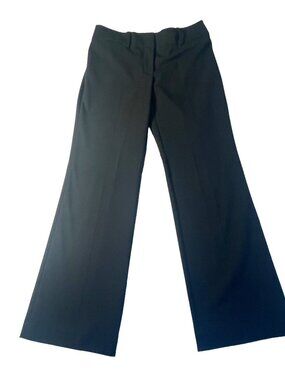 LOFT Petite Julie Trouser Pants Black Wide Leg Work Career 4P